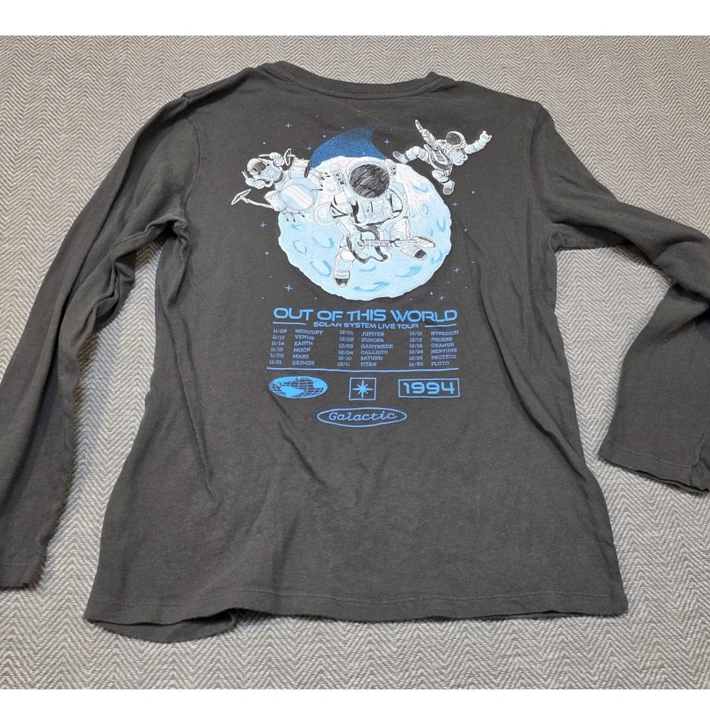 Old Navy Boys XL 14-16 Out of This World Space Tour Graphic Long Sleeve Shirt